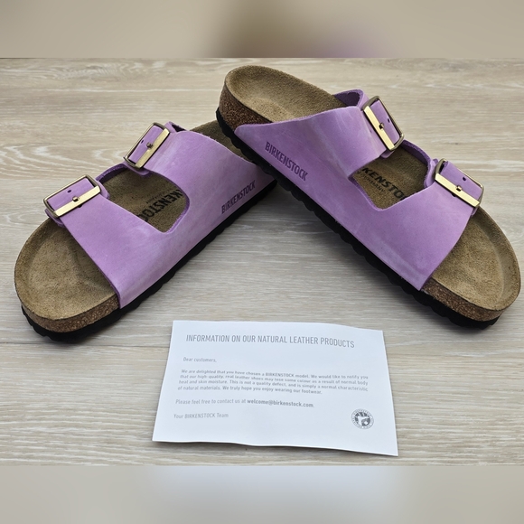 Birkenstock Arizona BS Crocus Two Straps Sandals EU 38 L 7 M 5 Narrow NEW IN BOX - Picture 1 of 7